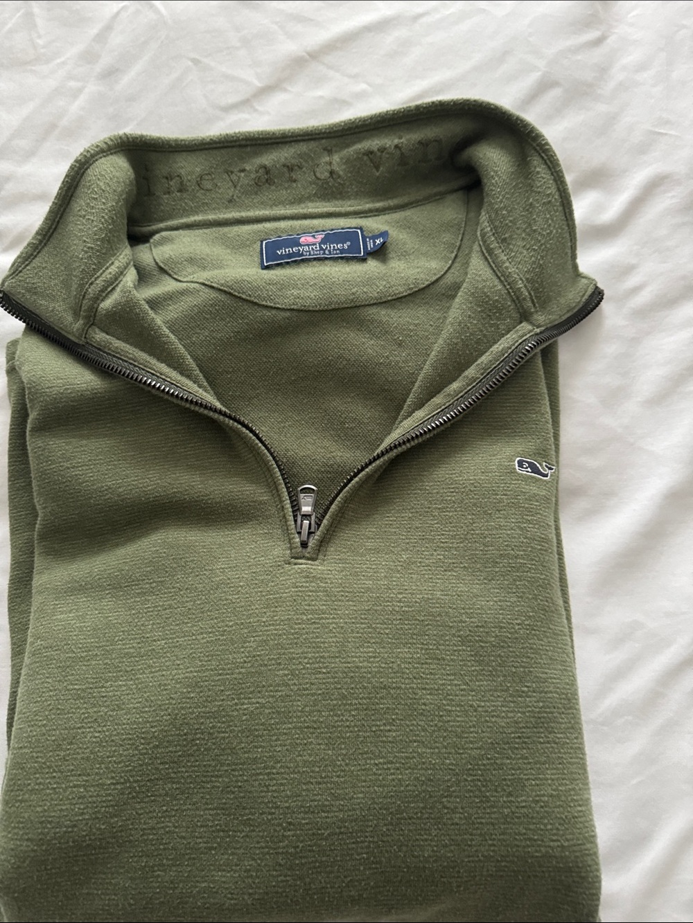 Vineyard Vines Men’s Olive Green Half-Zip Pullover